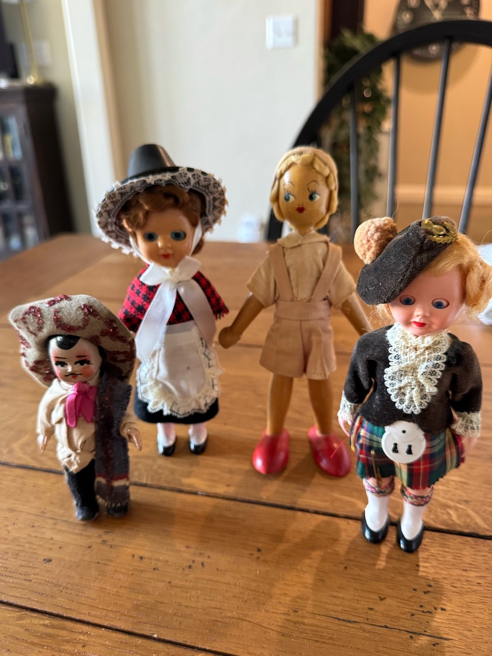 Vintage Dolls Lot - International Folk dolls in costume.  Set of 4.